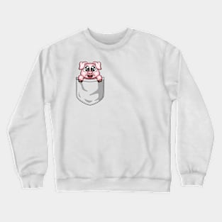 Cute pocket pig Crewneck Sweatshirt